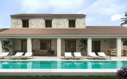 Villa de Obra Nueva en Teulada con Vistas a la Montaña