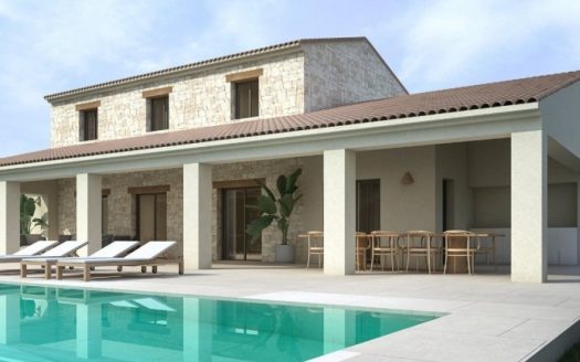 Villa de Obra Nueva en Teulada con Vistas a la Montaña